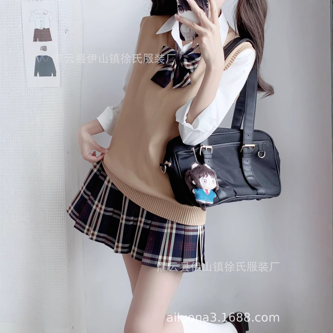 JK жилет, V-образный вырез, свитер, вязаная одежда, осень и зима, пуловер, японский стиль колледжа