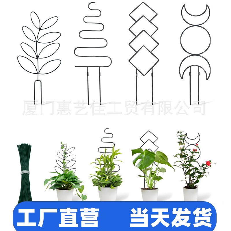 Поддержка растений для цветочных вьющихся лоз, каркас для поддержки растений из железной проволоки, фиксирующий стержень для горшечных растений на балконе