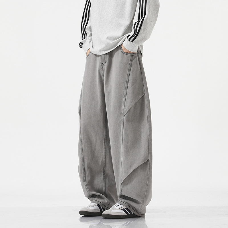 Jyf-M8862 2025 New Autum Pants Washed Jeans Workwear Paratrooper Pants Winter Drop Shipping