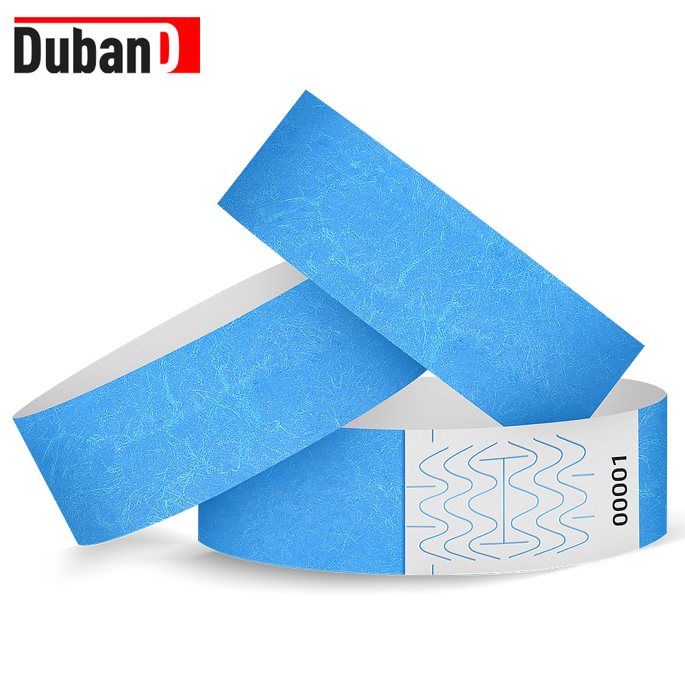 Одноразовый браслет из бумаги DuPont, водонепроницаемый, флуоресцентный цвет, билет на детскую площадку