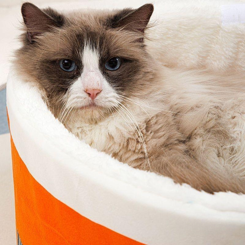 Internet Celebrity Instant Noodle Cat Nest Blue Cat Autumn and Winter Dog Nest Four-Season Warm Enclosed Cat Sleeping Pet Nest
