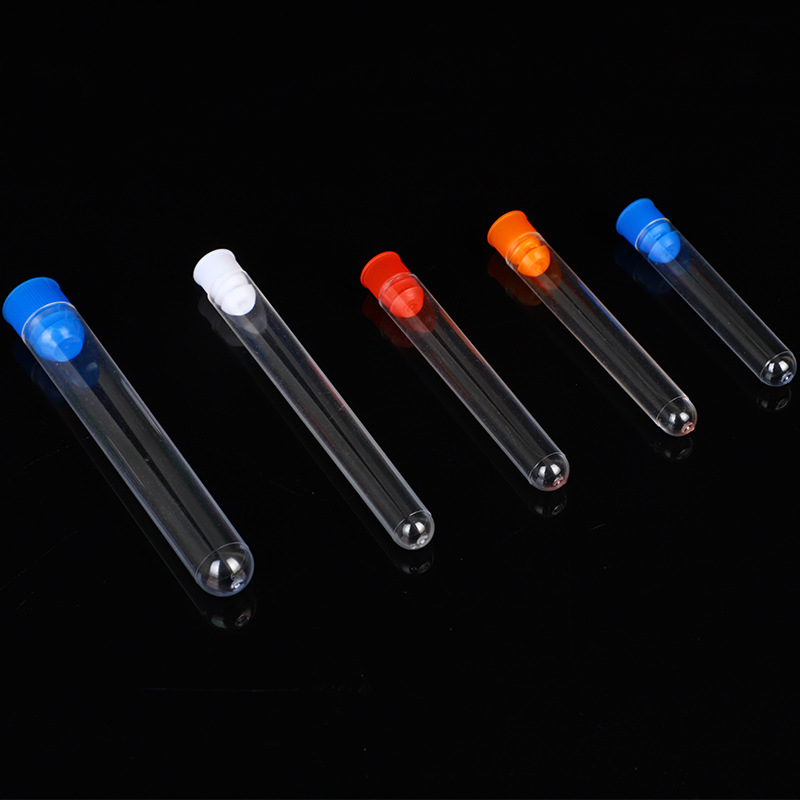 Discharge-free test tube disposable plastic test tube hard test tube with plug sample tube 16*150 12*100 discharge-free test tube