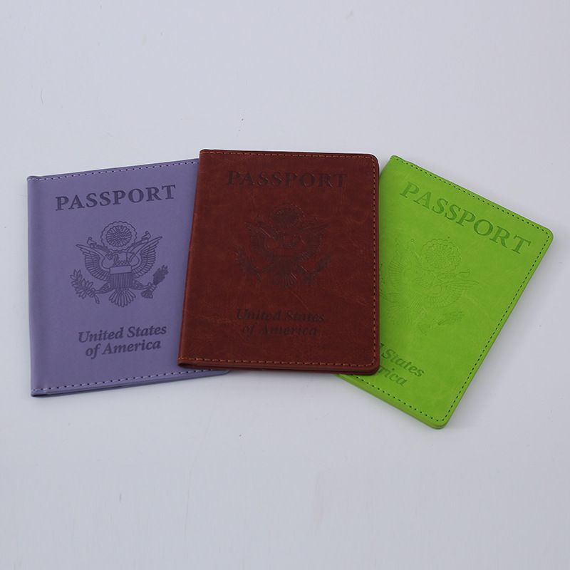 Cross-Border Pu Passport Holder Customized Passport Document Cosmetics Bag Shell Card Holder Thickeneded Passport Holder Multi-Functional Leather Bag
