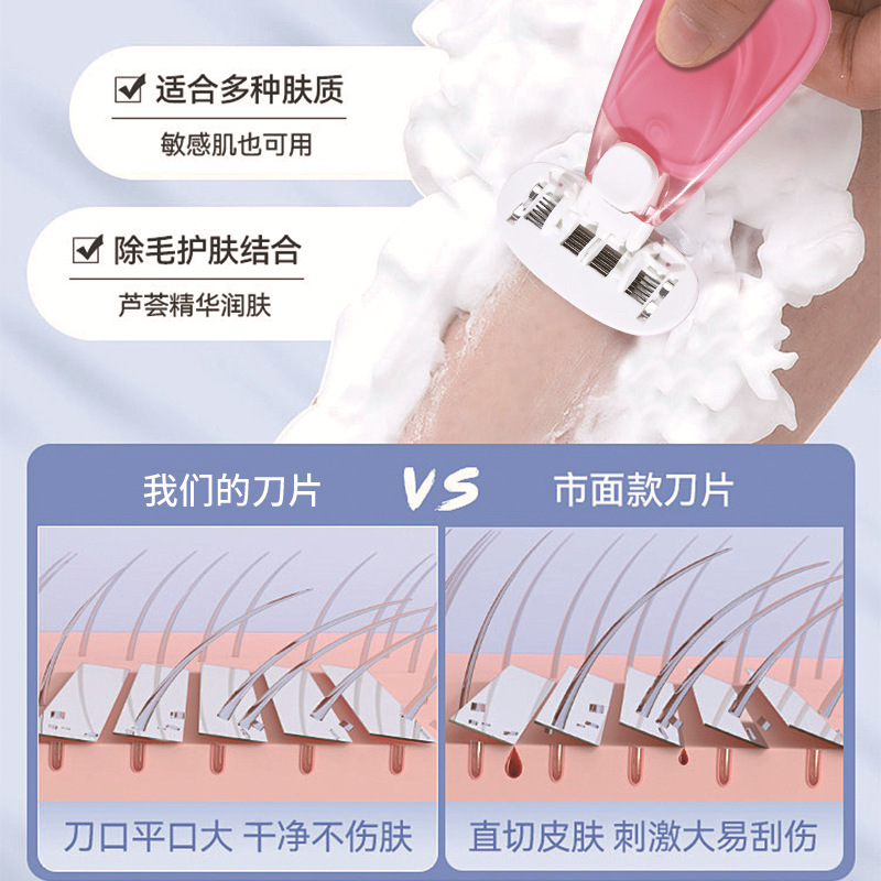 New Product: Large Soap Head 5-Layer Blade Razor for Women, Intimate Area and Underarm Hair Removal, Anti-Scratch Shaving Razor