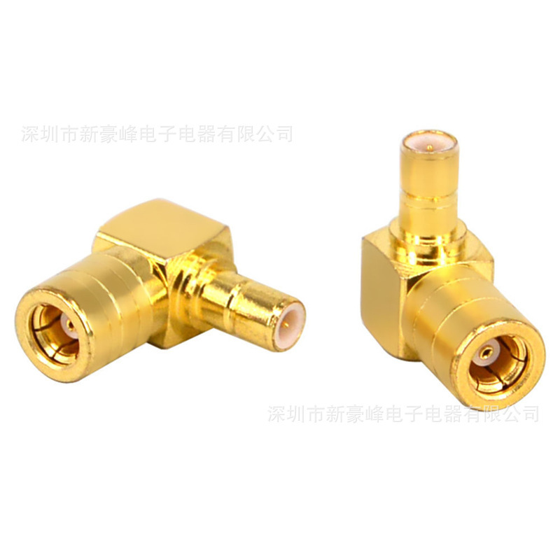 Smbkjw One Male and One Female 2-Megapixel 90-Degree Right-Angle Elbow Adapter Car-Mounted Rf Coaxial Rf Adapter