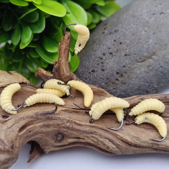 Maggot bread worm Luya bait fake bait plastic soft worm bionic bait fake AliExpress best selling 2cm/0.4g