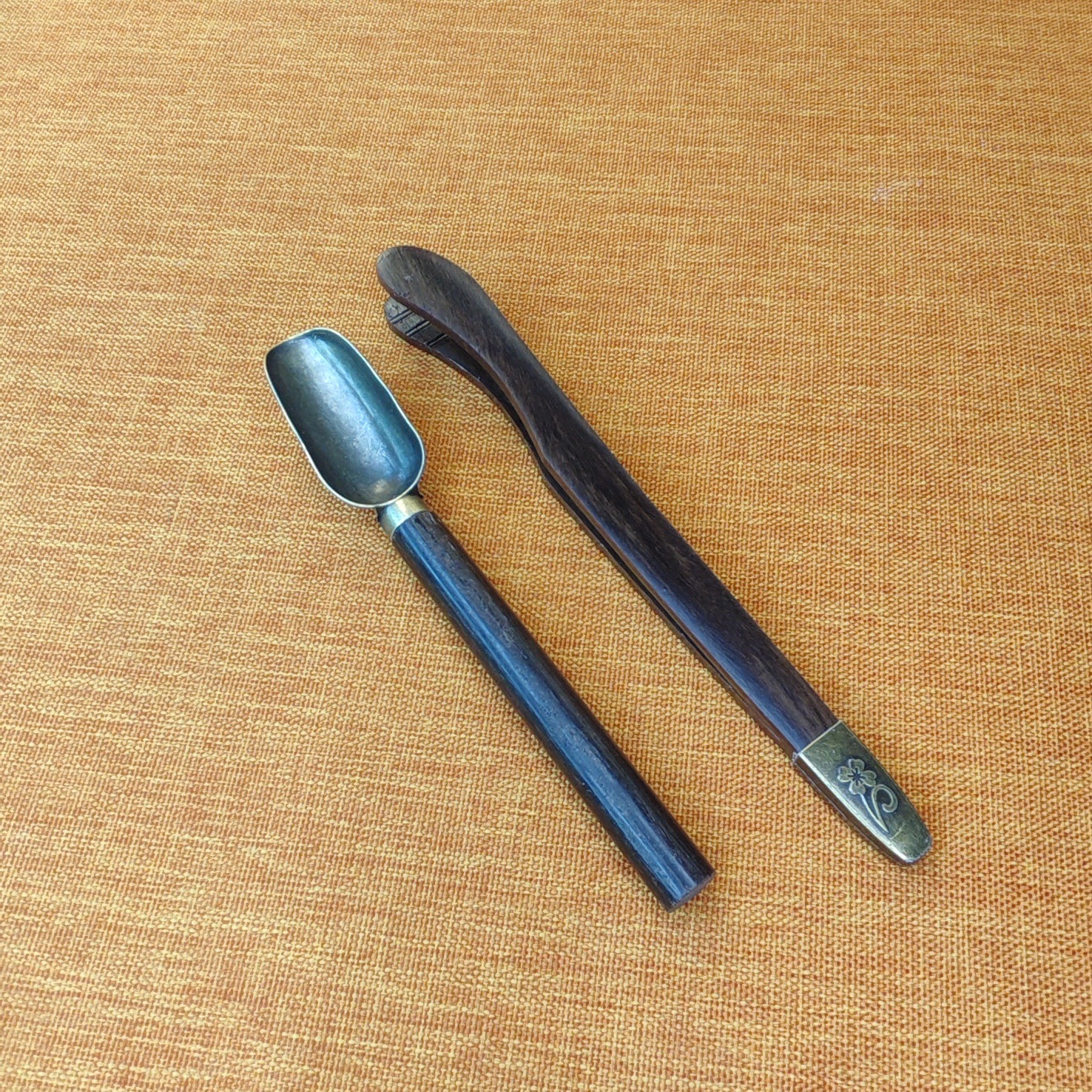 Solid wood tea clip wholesale curved clip tea clip tea spoon laser logo tea ceremony spare parts cross-border supply a generation of hair