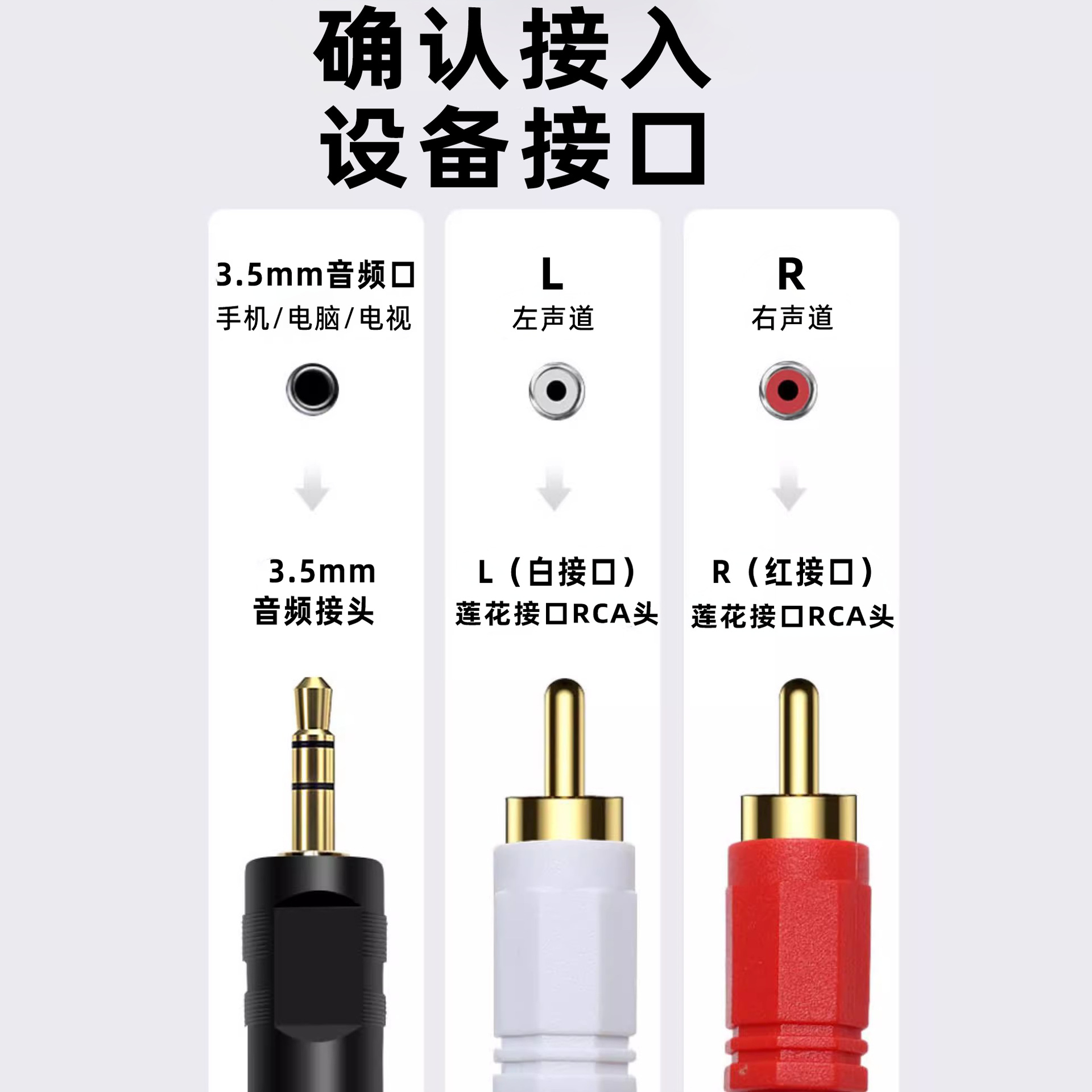 1-to-2 Computer Speaker Cable 3.5mm to Dual Rca 3.5mm 1-to-2 Audio Cable Speaker Cable 1.5- 20m