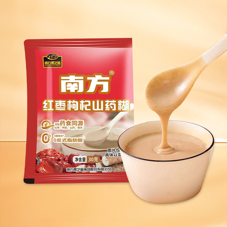 Паста из черного кунжута южного региона, красные финики, годжи и ямс, 30г независимые пакеты