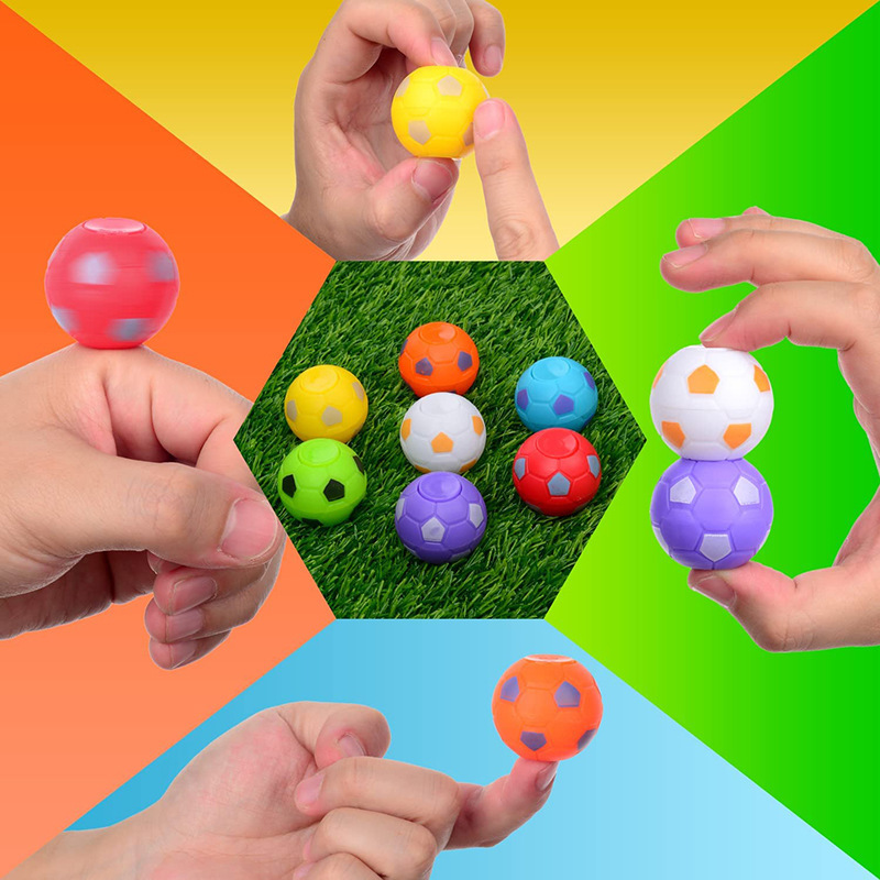 Cross-border nostalgic children's creative decompression finger Gyro egg toy 35mm vent decompression football fingertip gyro