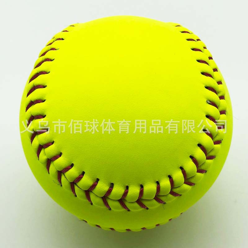 in stock wholesale blank 12 inch high quality PVC softball two hammer leather softball game training practice softball