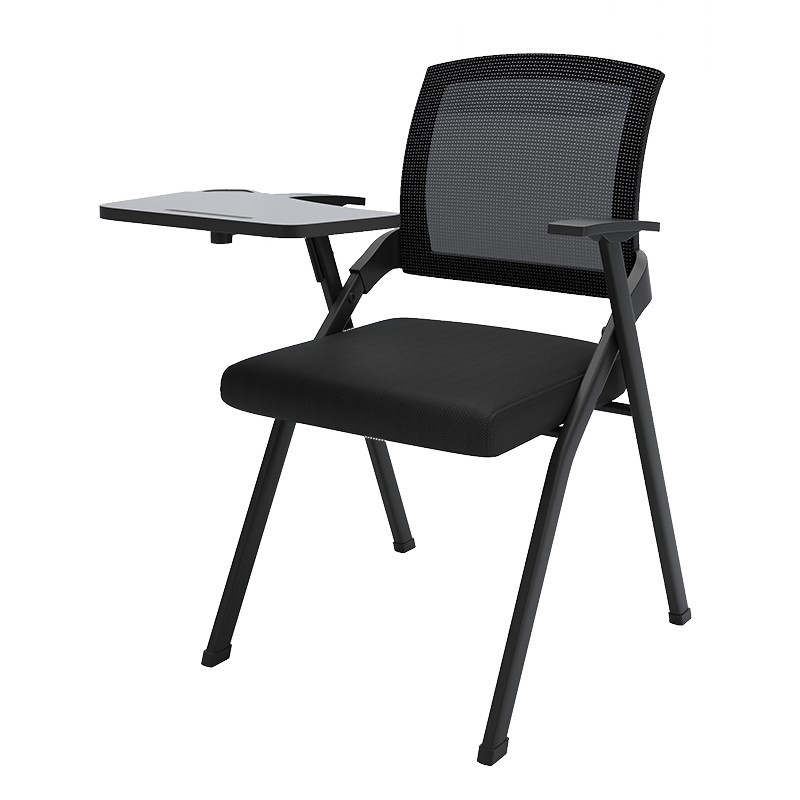 Folding Training Chair with Writing Board Conference Chair Simple Office Chair Folding Chair with Table Board Training Institution Chair