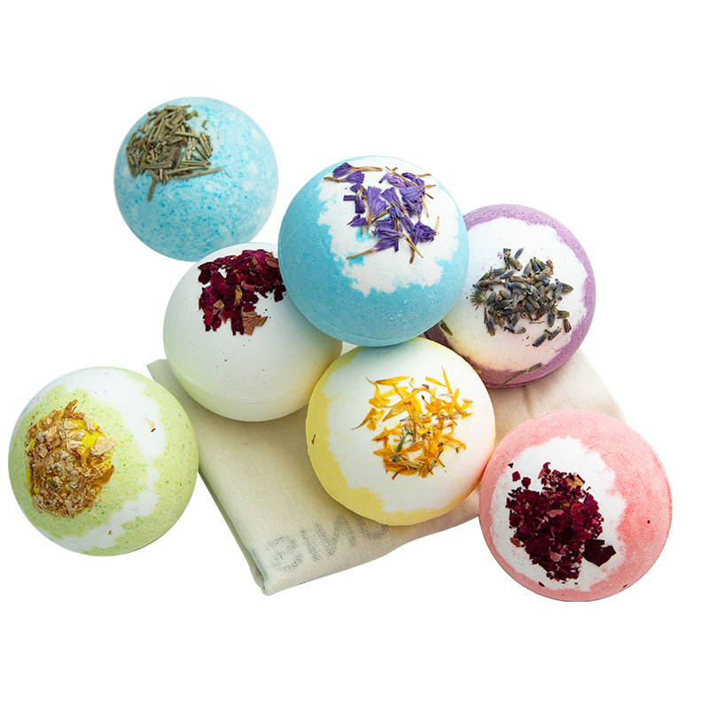 [Special for Purchase and Place an Order] Cross-Border Dried Flower Bath Salt Ball 100g Explosive Bath Ball Bath Ball Aromatherapy