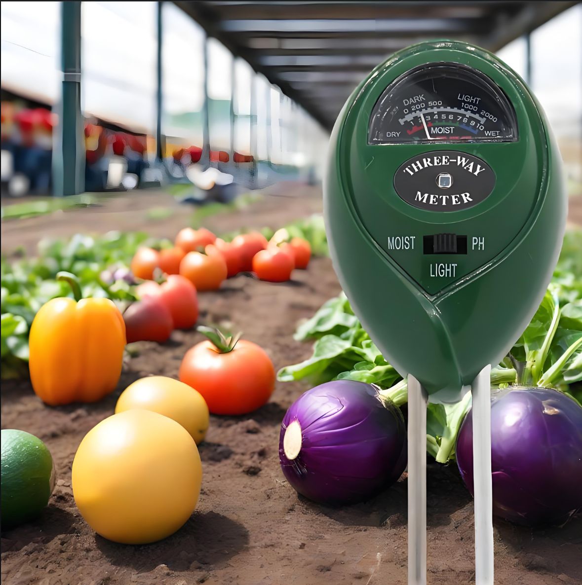 Трехвальный детектор почвы pH, влажности и света Измеритель влажности для садоводства Неэкологичный детектор почвы