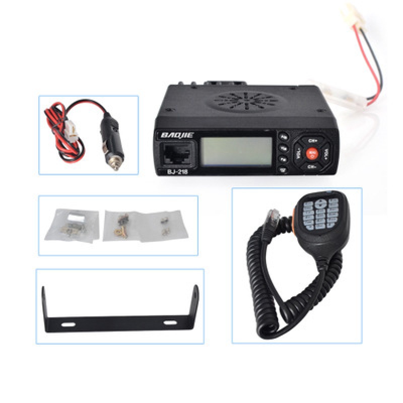 Baojie Bj-218 Car Uv Dual-Stage Radio Car Radio Mini Car Walkie-Talkie 25W Power Cross-Border Hot Sale