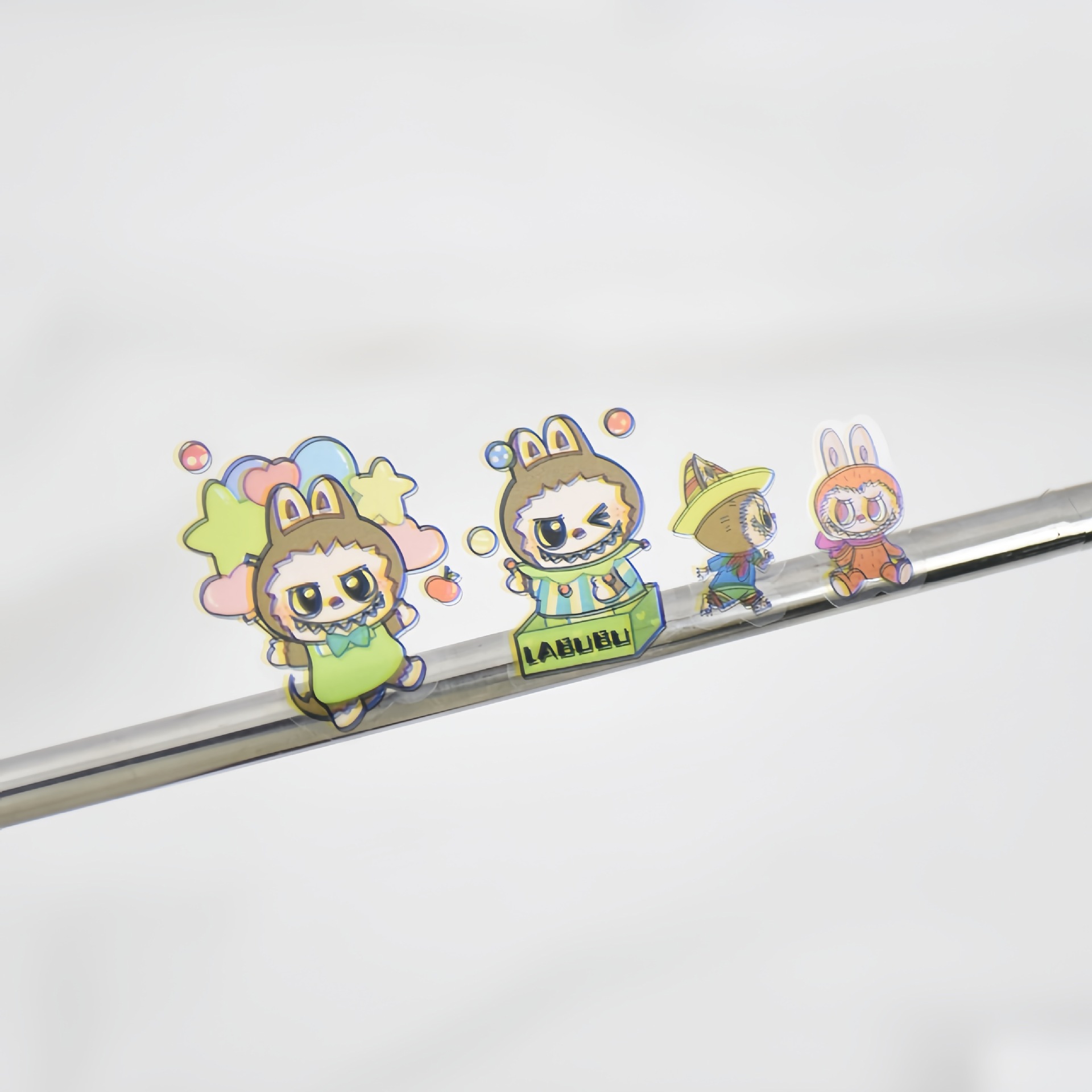 LABUBU cute cartoon hand account sticker creative children's hand account sticker pvc goo card sticker optional DIY sticker