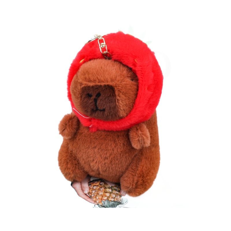 Kapibala Doll Small Pendant Keychain Lulu Capybara Doll Year of the Horse Mascot Plush Toy Wholesale
