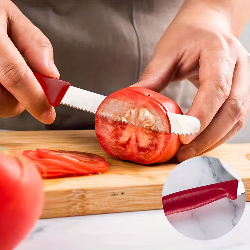 Stainless Steel Western Food Knife Bread Knife Steak Knife Steak Knife Western Food Amazon Practical Plastic Handle Fruit Knife