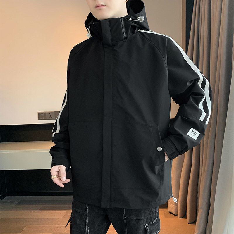 Hooded Plus-Size Jacket for Spring, Autumn, and Winter New Loose Jacket Trendy Youth Stylish Casual Workwear