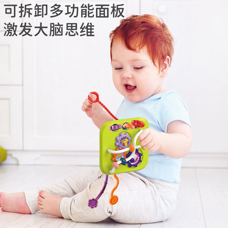 Beiying Yiqu Rainbow Sesele Baby Finger Fine Action Toy Rubik's Cube Porous Building Blocks Baby Early Education