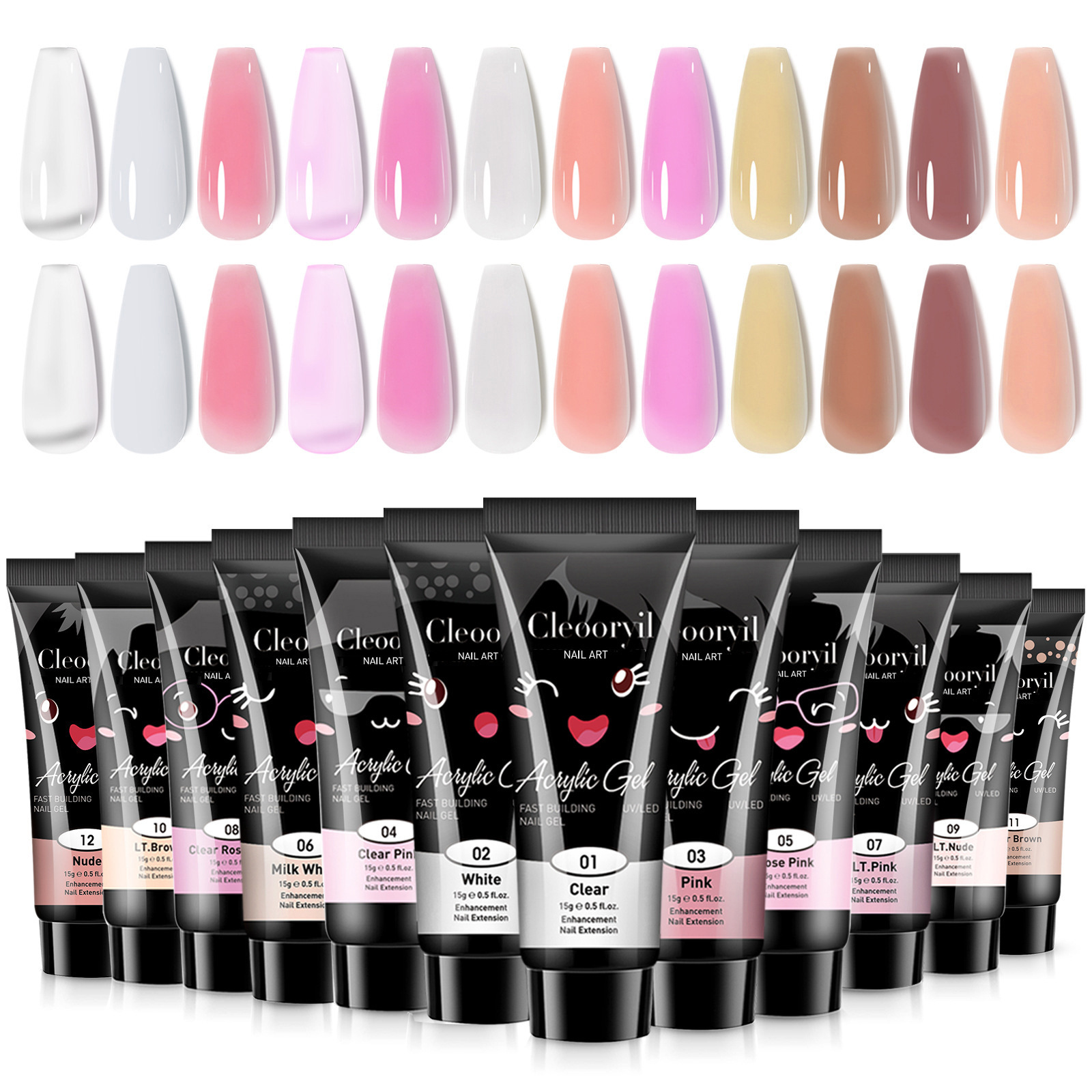 Кросс-бордерный клей для наращивания ногтей, УФ-твердая безбумажная подложка, быстрый наращивающий клей для кристаллов, клей для ногтей кристаллов 15мл