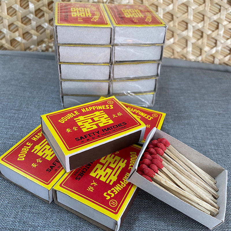 Matches Home Wholesale Cigarette Lighting Outdoor Ignition Foreign Fire Antique Nostalgia Wedding Emergency Picnic Disposable Matchbox