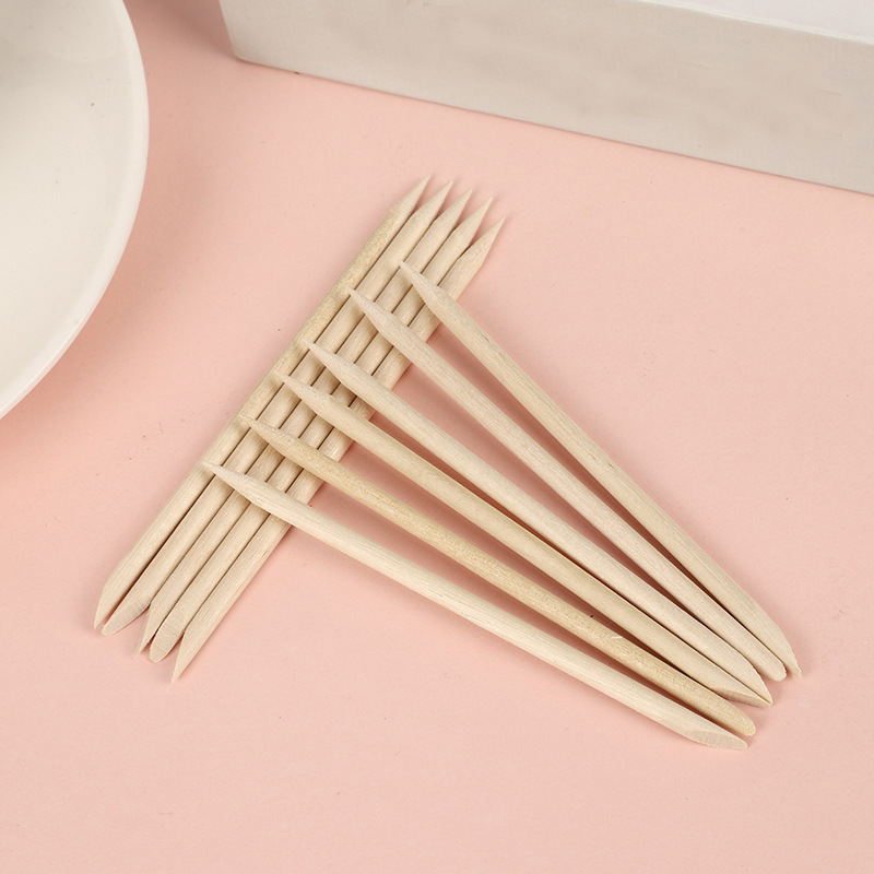 Nail art supplies wholesale nail art wooden stick dead skin push nail stick double orange stick 2000 bags nail removal stick