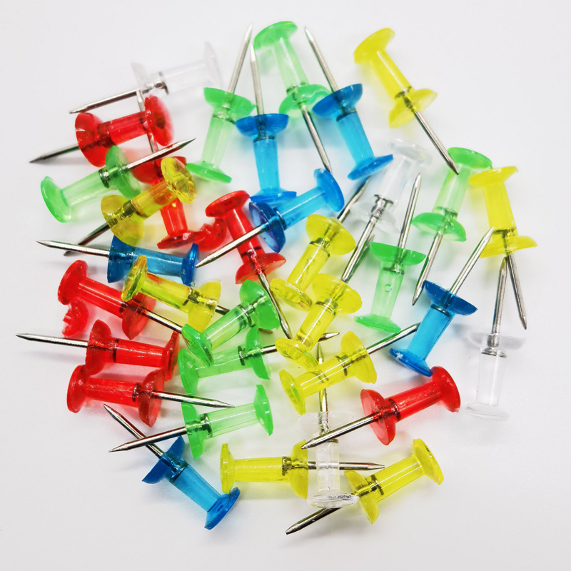 Colored I-Shaped Nails 8mm I-Shaped Nails Art Thumbtacks Push Pins Wall Nails Photo Wall Cork Nails Transparent I-Shaped Nails