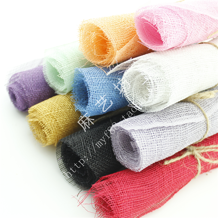 Hemp Art Workshop Imported Dyed Sisal Linen, Manila Abaca, Sisal, Head Flower Hat Decoration Material Hemp Gauze