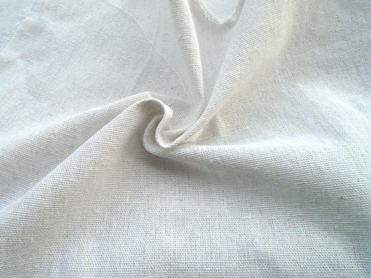 White Linen Fabric Plain Solid Color White Fabric Coarse Linen Handmade DIY Fabric Cutting Fabric