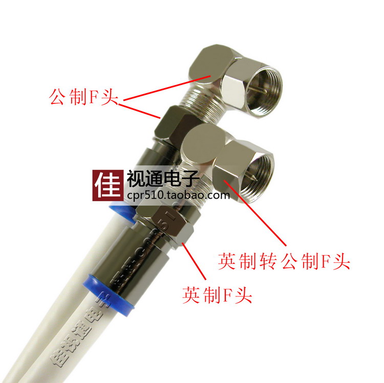 Cable Tv Line Splitter Brancher Amplifier for Wall Socket Broadband Cat Connection Cable Metric F Head