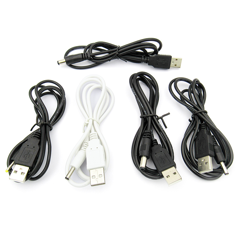 Round Hole Charging Cable 5Vdc Power Cord USB to Dc5.5/3.5/2.5/4.0/2.0Mm Interface Dc Power Supply