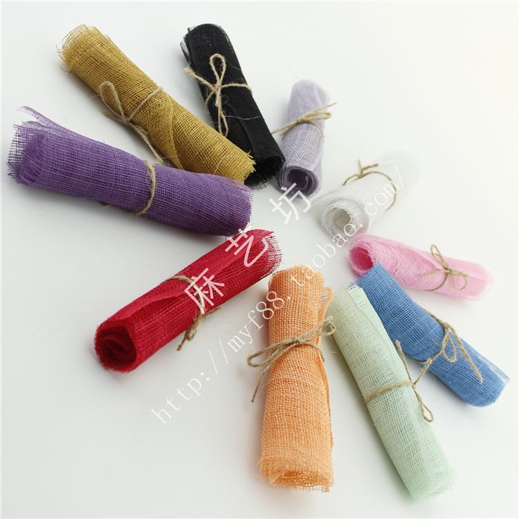 Hemp Art Workshop Imported Dyed Sisal Linen, Manila Abaca, Sisal, Head Flower Hat Decoration Material Hemp Gauze