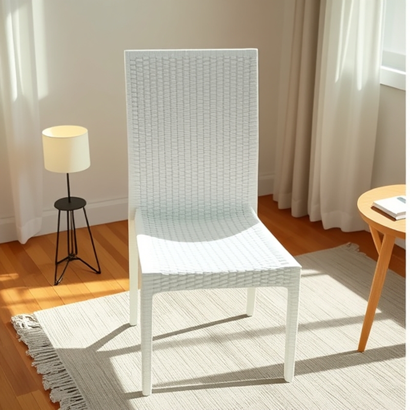 Imitation Rattan Dining Chair, Household Plastic Chair, Outdoor Lawn Wedding Reception Chair, Simple Leisure Backrest Outdoor Furniture