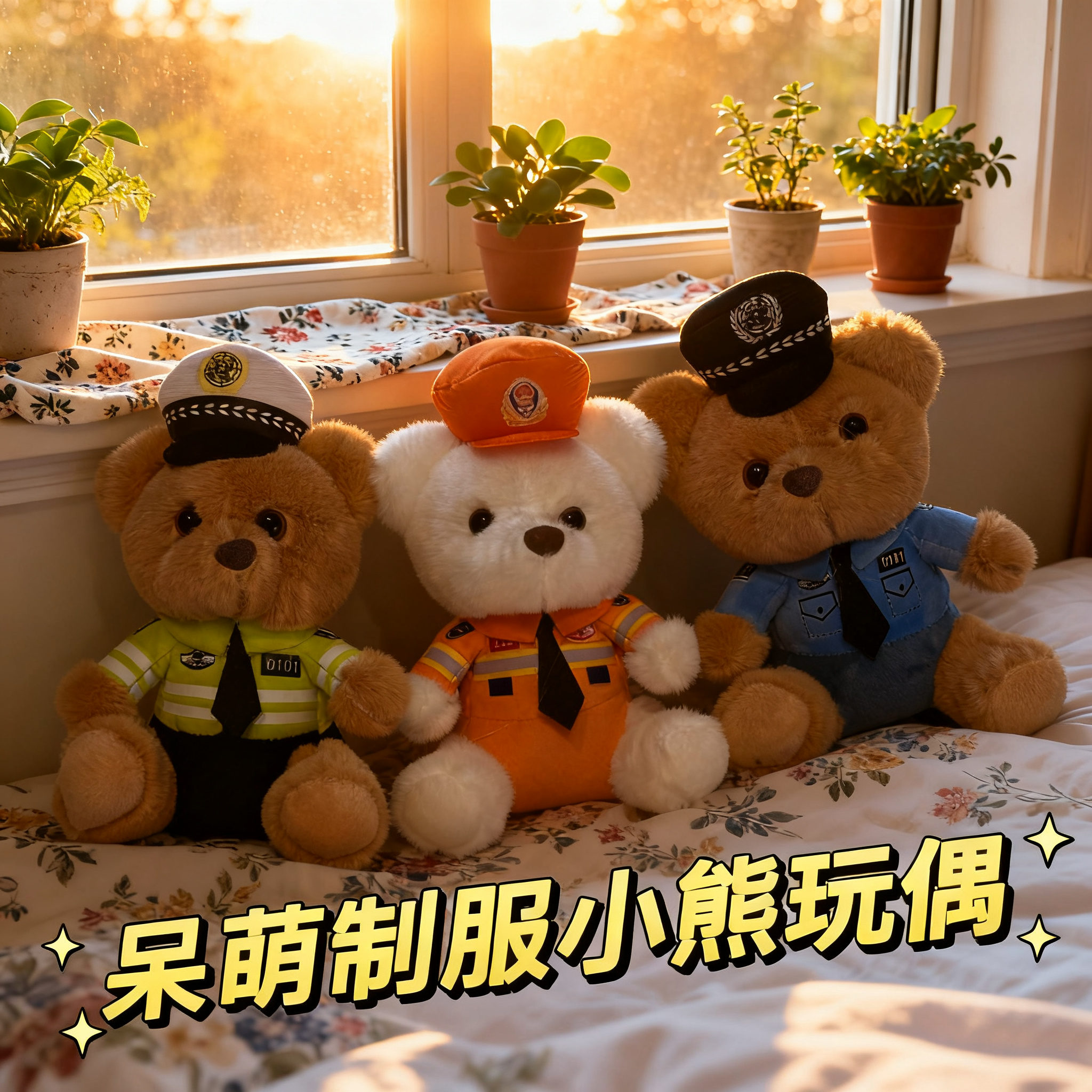 Популярный в интернете Милая милая Кукла Полиция Дорожный медведь Подвеска Мягкая игрушка Кукла Пожарная полиция Подвеска Брелок Кукла