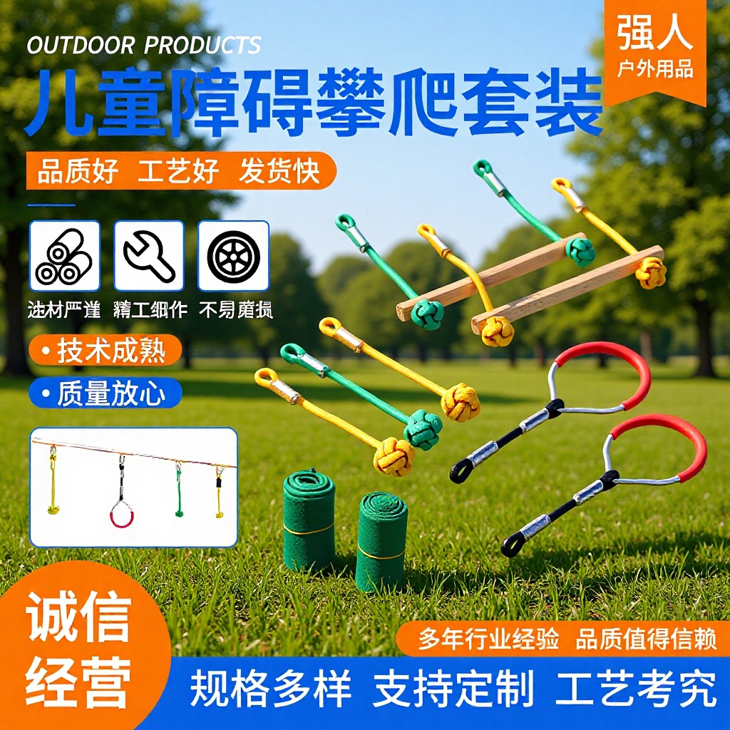 Outdoor детский Спортивный climbing комплект Объект тренировки Плоский пояс Дети climbing Веревочная сеть Тренировка Ниндзя веревка