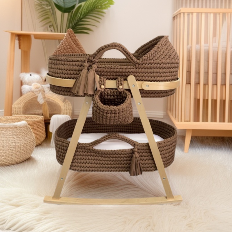 Кросс-бордерная популярная новая плетеная простая детская кроватка для смены подгузников, мягкая и удобная корзина для сна, стабильная