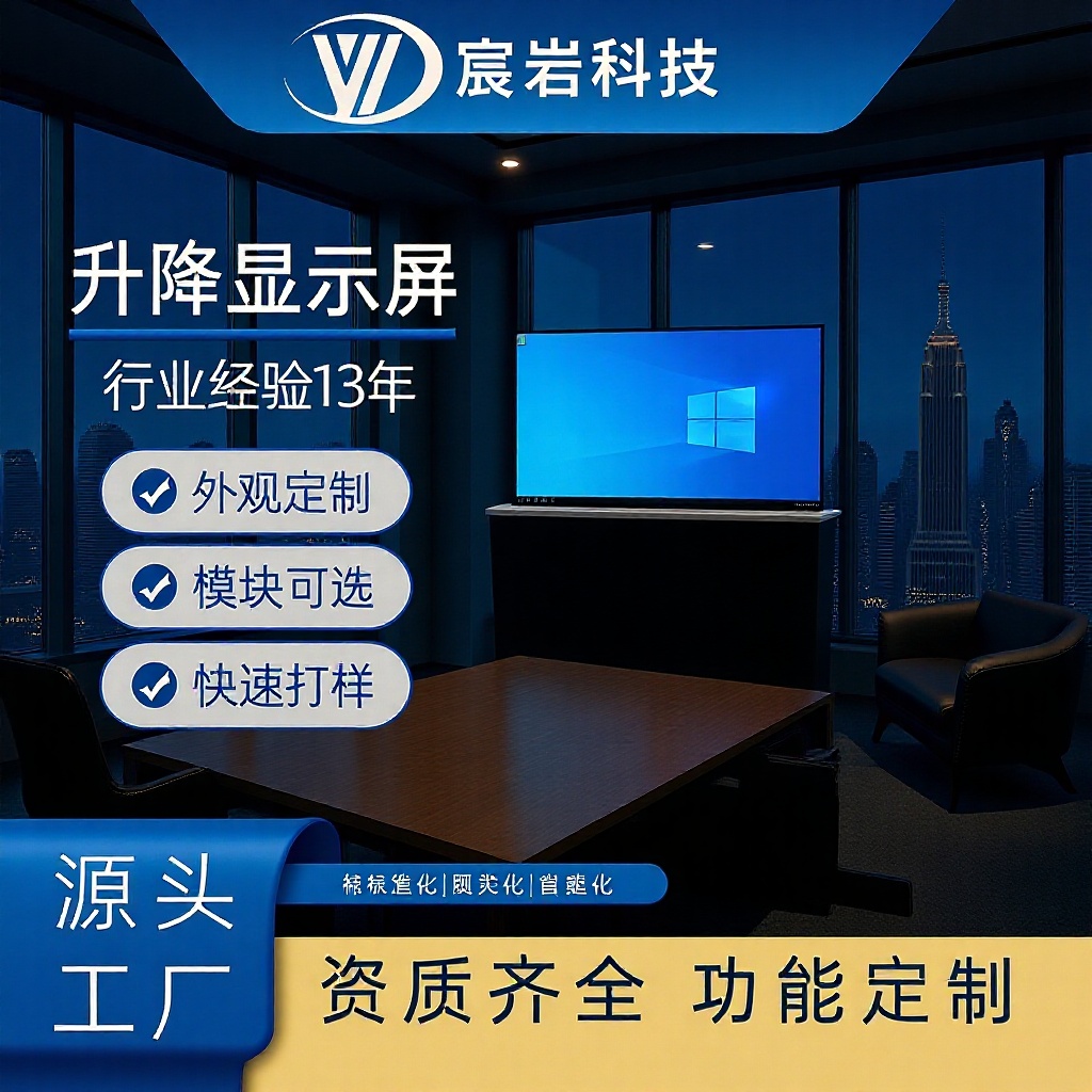 Регулируемый дисплей для конференц-залов правительства и предприятий, безбумажные конференции, скрытый регулируемый экран, офисный стол