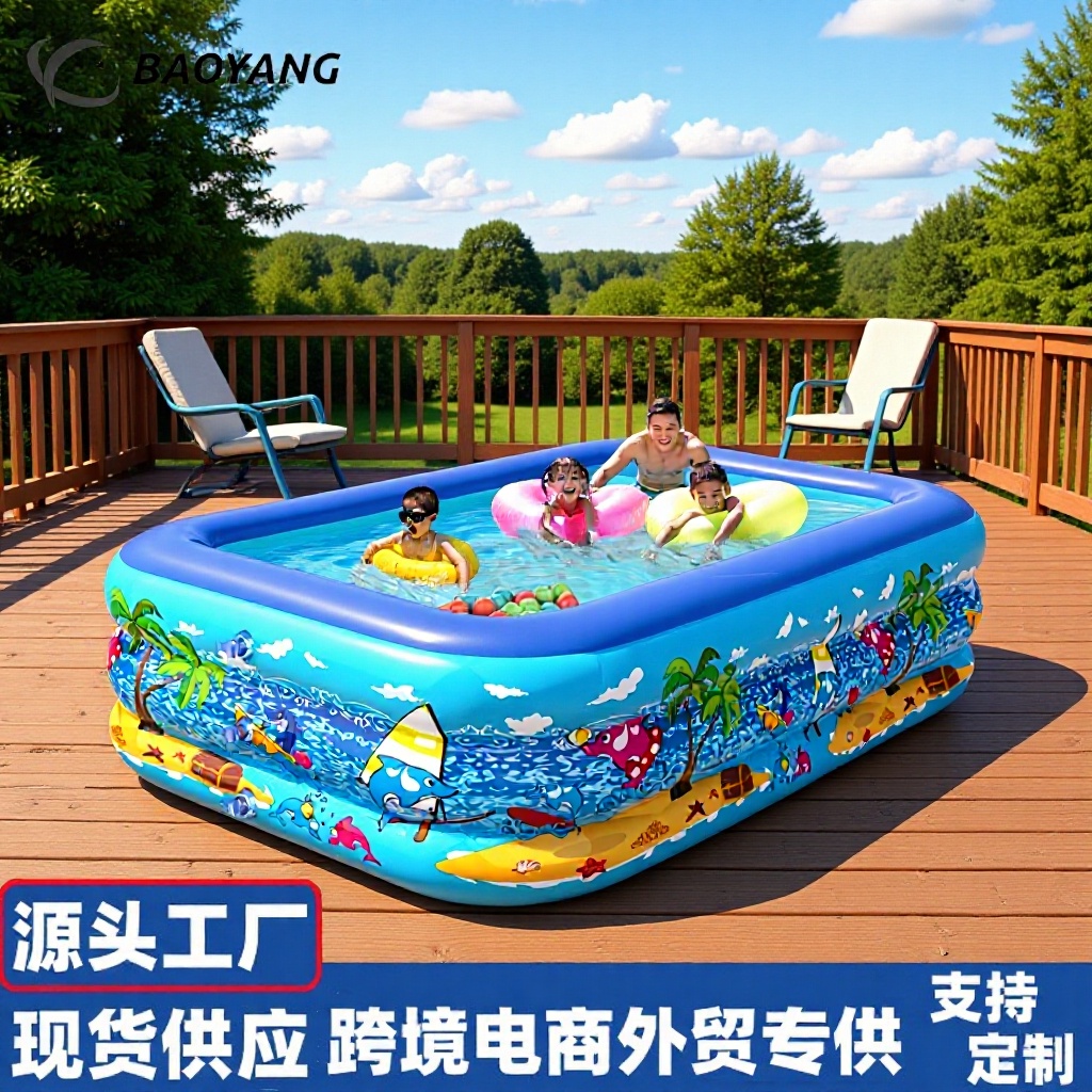 Inflatable Swimming Pool for Home Use, Children's Water Pool, Large Outdoor Family Pool, Thickened Pvc Pool