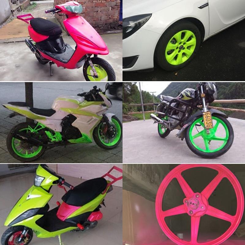Fluorescent Yellow Self-Painting Electric Motorcycle Bicycle Car Wheel Hub Color Change Fluorescent Green Hand Spray Paint Paint Can