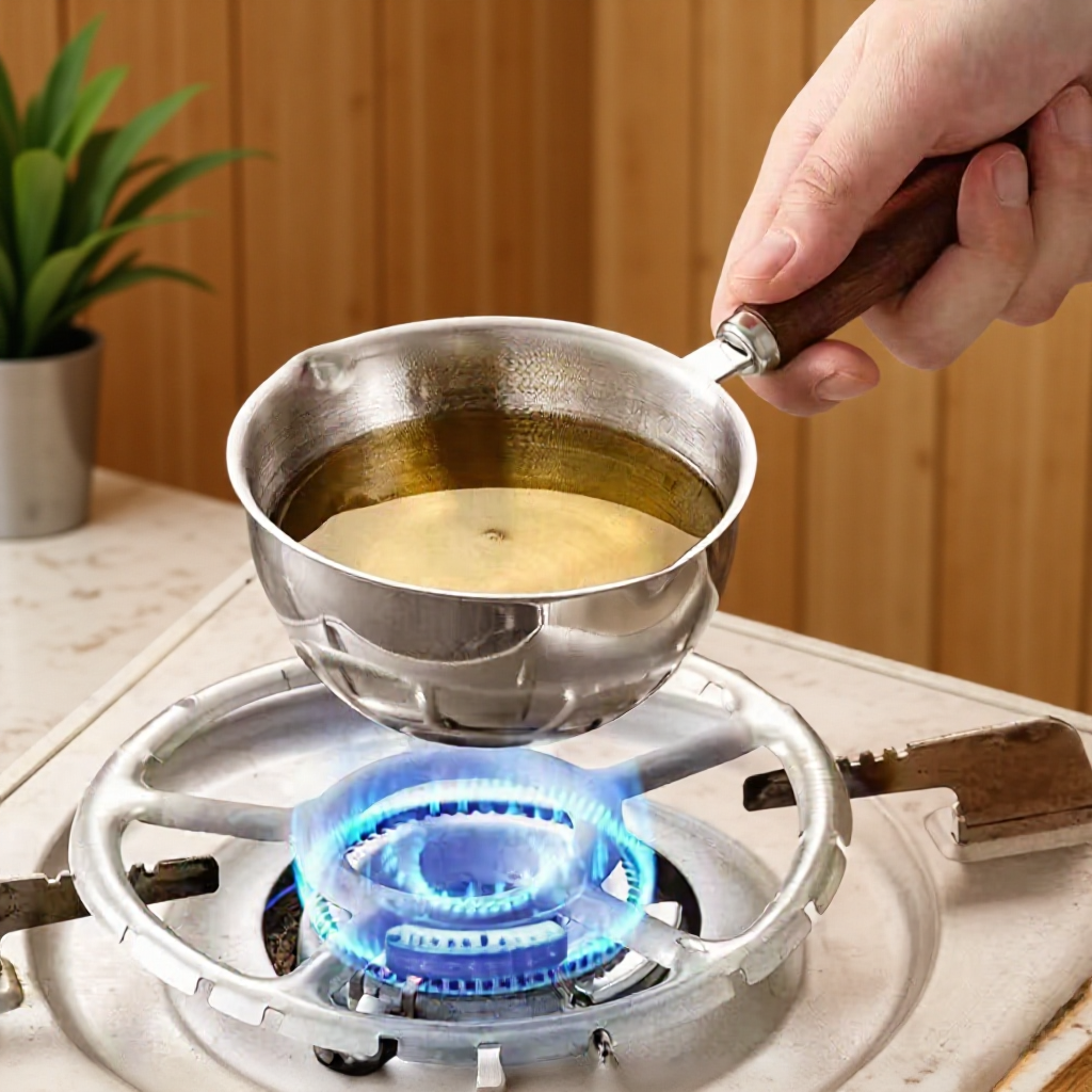 Многофункциональный мини-горшок из нержавеющей стали для горячего масла, специальная ложка для разбрызгивания масла