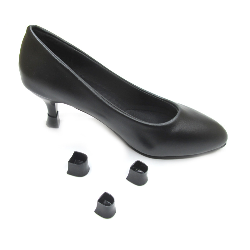 High-Heeled Shoe Heel Covers, Horseshoe-Shaped Thin Heel Protectors, U-Shaped Kitten Heel Ultra-Soft Wear-Resistant Non-Slip Silent Dance Shoe Covers
