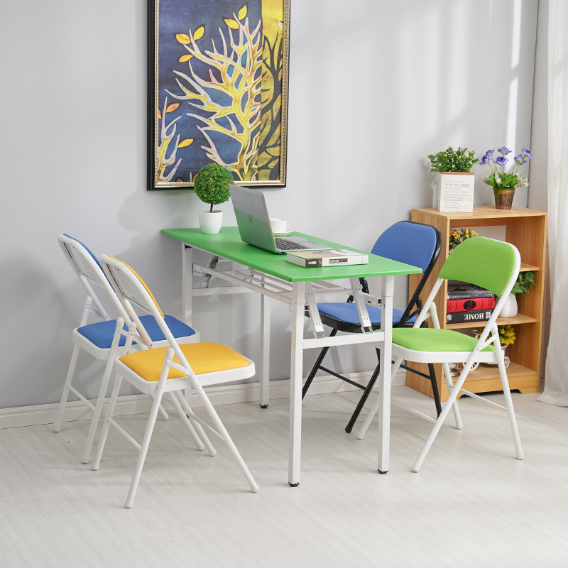 Folding Chair Home Stool Portable Rental Office Meeting Computer Dining Chair Simple Modern Dormitory Backrest Chair