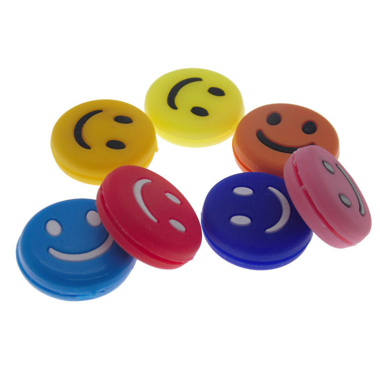 Tennis racket shock absorber silicone material smiley face tennis shock absorber squash racket shock absorber strip