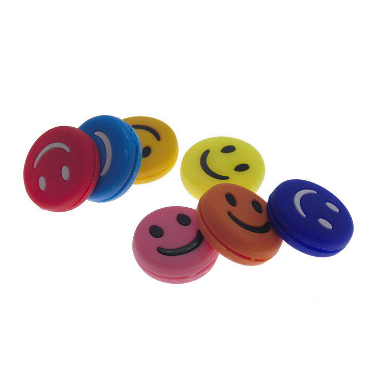 Tennis racket shock absorber silicone material smiley face tennis shock absorber squash racket shock absorber strip