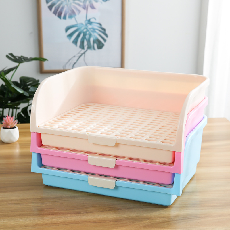 Rabbit Toilet Pet Golden Bear Toilet Anti-overturning Square Anti-spray Urine Large Rabbit Induced Potty Urine Basin