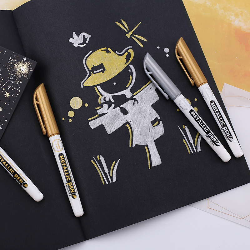 Guangna 560 paint pen gold silver metal marker glass pen signature greeting card pen Wedding Journal pen