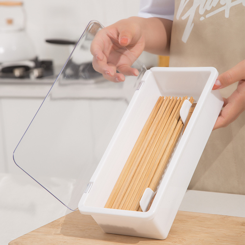 Factory Drain Dustproof Tableware Storage Box Simple Fashion Chopsticks Box Kitchen Storage Supplies Plastic Chopsticks Cage