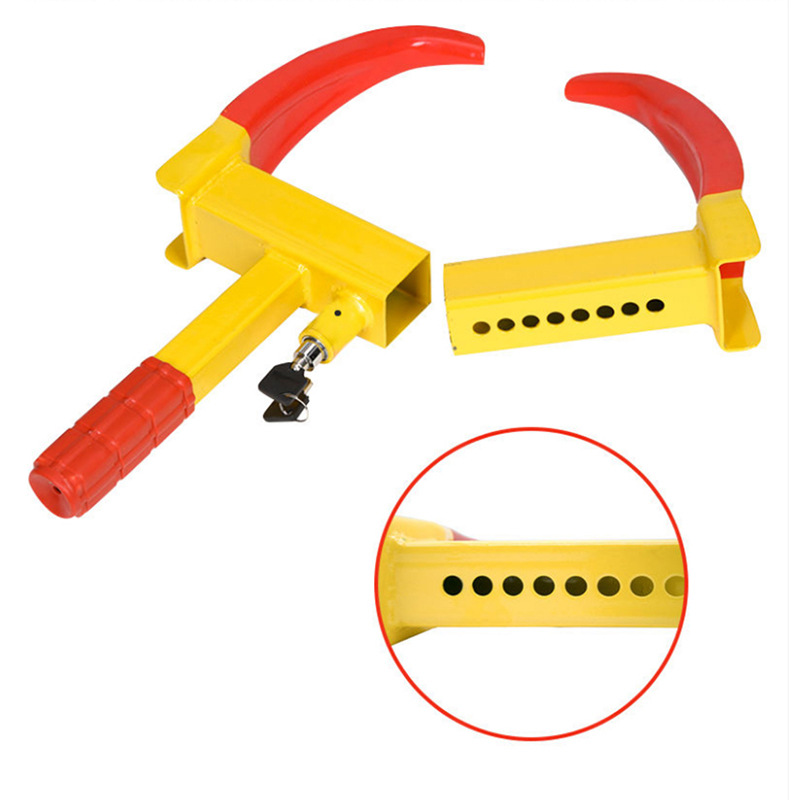 Horn vise lock property car anti-theft lock vise type car tire lock household thickened horn wheel lock