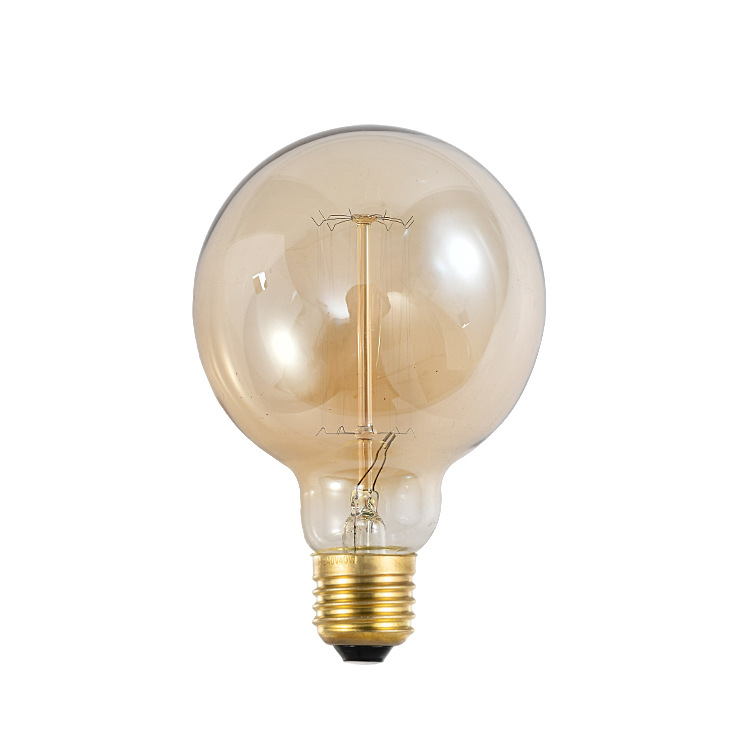 [G95 Straight Wire] Edison Retro Dimmable Bulb G95 Vertical Wire Fireworks Antique Medium Dragon Ball Bulb